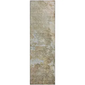 Luxury Washable Indoor/Outdoor Ravenna Khaki 2\'3\" x 7\'6\" Runner Rug