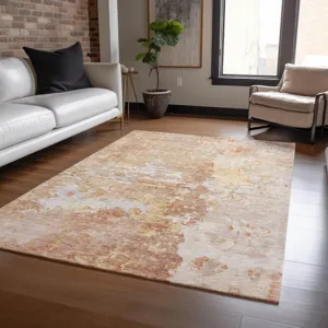 Luxury Washable Indoor/Outdoor Ravenna Salmon 8\' x 10\' Rug