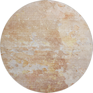 Luxury Washable Indoor/Outdoor Ravenna Salmon 8' x 8' Round Rug