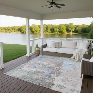Luxury Washable Indoor/Outdoor Ravenna Taupe 8\' x 10\' Rug