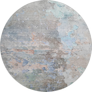 Luxury Washable Indoor/Outdoor Ravenna Taupe 8' x 8' Round Rug