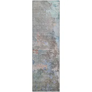 Luxury Washable Indoor/Outdoor Ravenna Taupe 2\'3\" x 7\'6\" Runner Rug