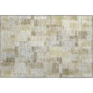 Luxury Washable Indoor/Outdoor Ravenna Beige 1\'8\" x 2\'6\" Rug