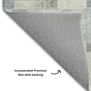 Luxury Washable Indoor/Outdoor Ravenna Denim 1\'8\" x 2\'6\" Rug