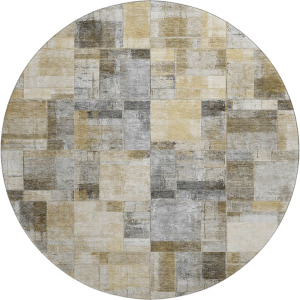 Luxury Washable Indoor/Outdoor Ravenna Granite 8' x 8' Round Rug