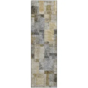 Luxury Washable Indoor/Outdoor Ravenna Granite 2\'3\" x 7\'6\" Runner Rug