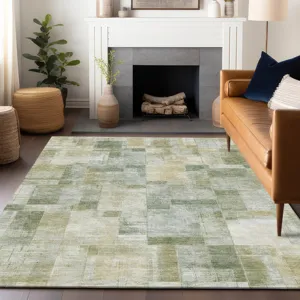 Luxury Washable Indoor/Outdoor Ravenna Sage 10\' x 14\' Rug