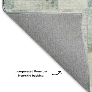 Luxury Washable Indoor/Outdoor Ravenna Seafoam 8\' x 10\' Rug