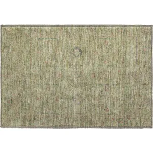 Luxury Washable Indoor/Outdoor Ravenna Aloe 1\'8\" x 2\'6\" Rug