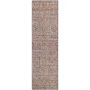 Luxury Washable Indoor/Outdoor Ravenna Coral 2\'3\" x 7\'6\" Runner Rug