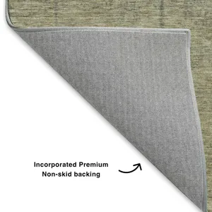 Luxury Washable Indoor/Outdoor Ravenna Khaki 1\'8\" x 2\'6\" Rug