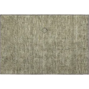 Luxury Washable Indoor/Outdoor Ravenna Khaki 1\'8\" x 2\'6\" Rug