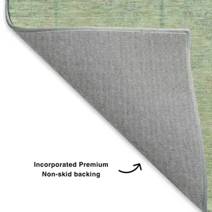 Luxury Washable Indoor/Outdoor Ravenna Seafoam 2\'6\" x 3\'10\" Rug