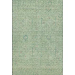 Luxury Washable Indoor/Outdoor Ravenna Seafoam 2\'6\" x 3\'10\" Rug
