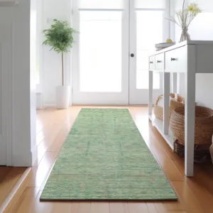Luxury Washable Indoor/Outdoor Ravenna Seafoam 2\'3\" x 7\'6\" Runner Rug