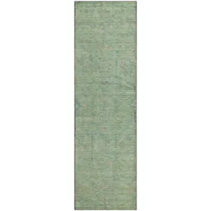Luxury Washable Indoor/Outdoor Ravenna Seafoam 2\'3\" x 7\'6\" Runner Rug