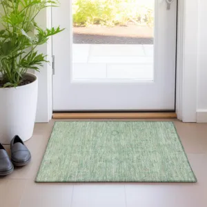 Luxury Washable Indoor/Outdoor Ravenna Seafoam 1\'8\" x 2\'6\" Rug