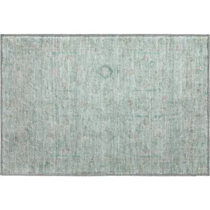 Luxury Washable Indoor/Outdoor Ravenna Sky 1\'8\" x 2\'6\" Rug