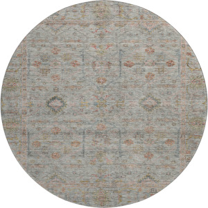Luxury Washable Indoor/Outdoor Ravenna Taupe 8' x 8' Round Rug