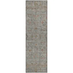 Luxury Washable Indoor/Outdoor Ravenna Taupe 2\'3\" x 7\'6\" Runner Rug