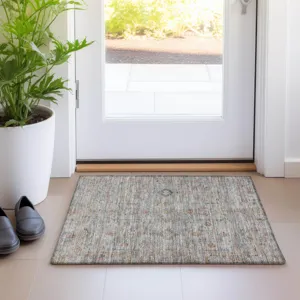 Luxury Washable Indoor/Outdoor Ravenna Taupe 1\'8\" x 2\'6\" Rug