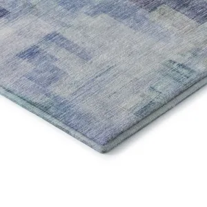Luxury Washable Indoor/Outdoor Ravenna Blue 9\' x 12\' Rug