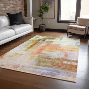 Luxury Washable Indoor/Outdoor Ravenna Coral 8\' x 10\' Rug