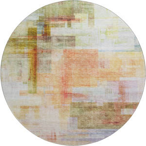 Luxury Washable Indoor/Outdoor Ravenna Coral 8' x 8' Round Rug