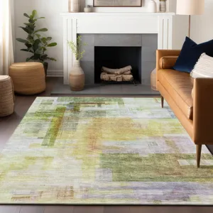 Luxury Washable Indoor/Outdoor Ravenna Green 5\' x 7\'6\" Rug