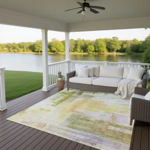 Luxury Washable Indoor/Outdoor Ravenna Green 5\' x 7\'6\" Rug
