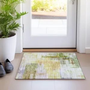 Luxury Washable Indoor/Outdoor Ravenna Green 1\'8\" x 2\'6\" Rug