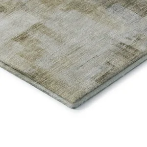 Luxury Washable Indoor/Outdoor Ravenna Taupe 8\' x 8\' Round Rug