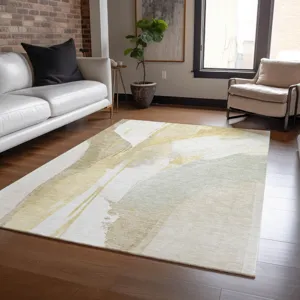 Luxury Washable Indoor/Outdoor Ravenna Beige 2\'6\" x 3\'10\" Rug