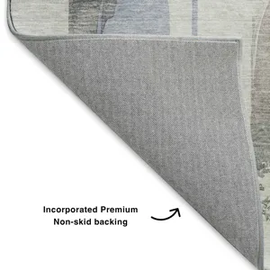Luxury Washable Indoor/Outdoor Ravenna Denim 2\'3\" x 7\'6\" Runner Rug