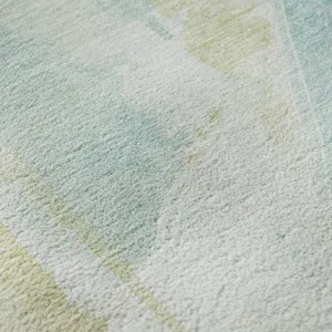 Luxury Washable Indoor/Outdoor Ravenna Teal 1\'8\" x 2\'6\" Rug