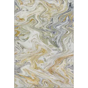 Luxury Washable Indoor/Outdoor Ravenna Linen 5\' x 7\'6\" Rug