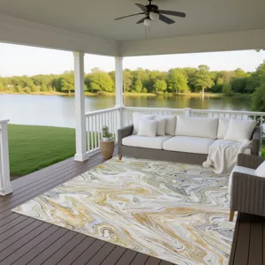 Luxury Washable Indoor/Outdoor Ravenna Linen 5\' x 7\'6\" Rug