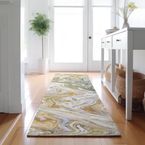 Luxury Washable Indoor/Outdoor Ravenna Linen 2\'3\" x 7\'6\" Runner Rug