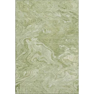 Luxury Washable Indoor/Outdoor Ravenna Sage 10\' x 14\' Rug