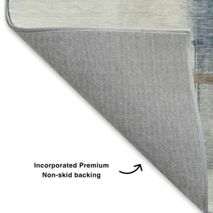 Luxury Washable Indoor/Outdoor Ravenna Blue 2\'3\" x 7\'6\" Runner Rug