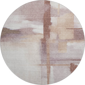 Luxury Washable Indoor/Outdoor Ravenna Blush 8' x 8' Round Rug
