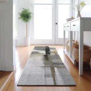 Luxury Washable Indoor/Outdoor Ravenna Gray 2\'3\" x 7\'6\" Runner Rug