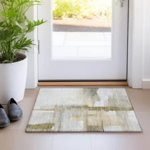 Luxury Washable Indoor/Outdoor Ravenna Putty 1\'8\" x 2\'6\" Rug