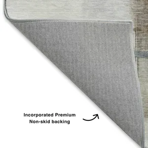 Luxury Washable Indoor/Outdoor Ravenna Taupe 3\' x 5\' Rug