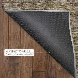 Luxury Washable Indoor/Outdoor Soft Essentials Brown 10\' x 14\' Rug