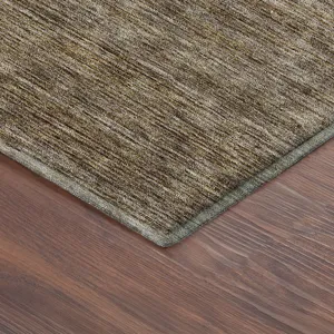 Luxury Washable Indoor/Outdoor Soft Essentials Brown 10\' x 14\' Rug