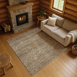 Luxury Washable Indoor/Outdoor Soft Essentials Brown 10\' x 14\' Rug