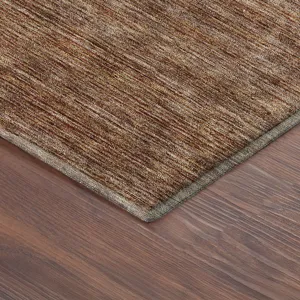 Luxury Washable Indoor/Outdoor Soft Essentials Copper 8\' x 10\' Rug