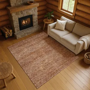 Luxury Washable Indoor/Outdoor Soft Essentials Copper 8\' x 10\' Rug