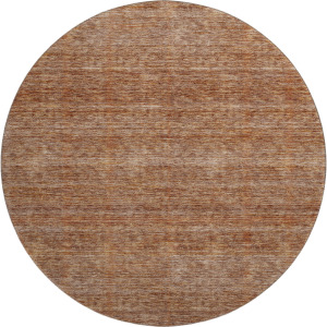 Luxury Washable Indoor/Outdoor Soft Essentials Copper 8' x 8' Round Rug